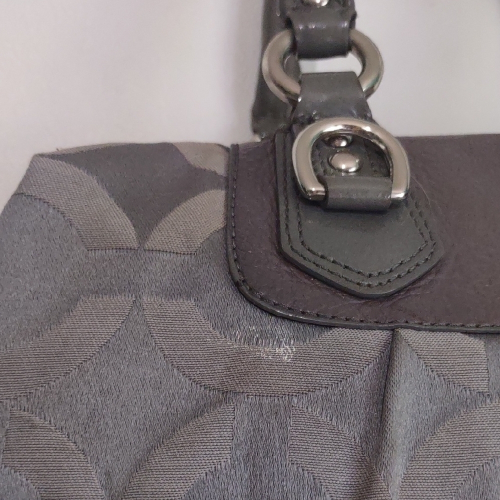 Coach Gray and Black Satchel - Picture 13 of 16